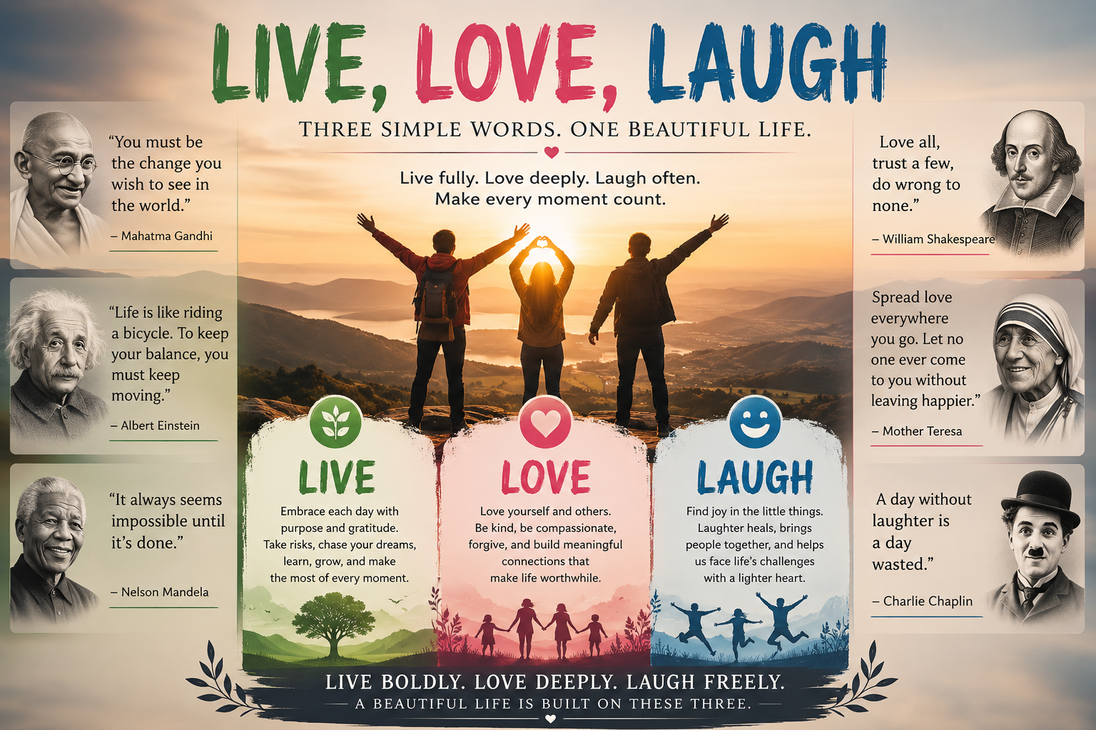 LIVE, LOVE, LAUGH